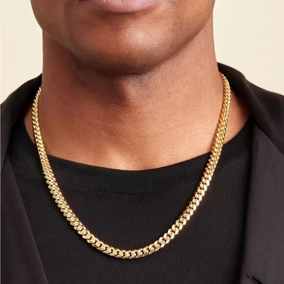 Golden stainless steel necklace 23.62 inches - Picture 4 of 7